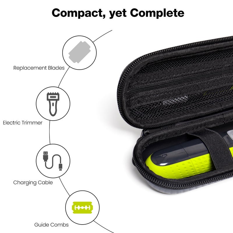 Nincha Compact Travel Trimmer Case for Philips Hybrid Electric Trimmer and Shaver, Face + Body Groomer QP2724/90, QP2834/70, QP1924/70, QP6531/70, QP4631/90, Hard Carrying Case, Gray - Image 4